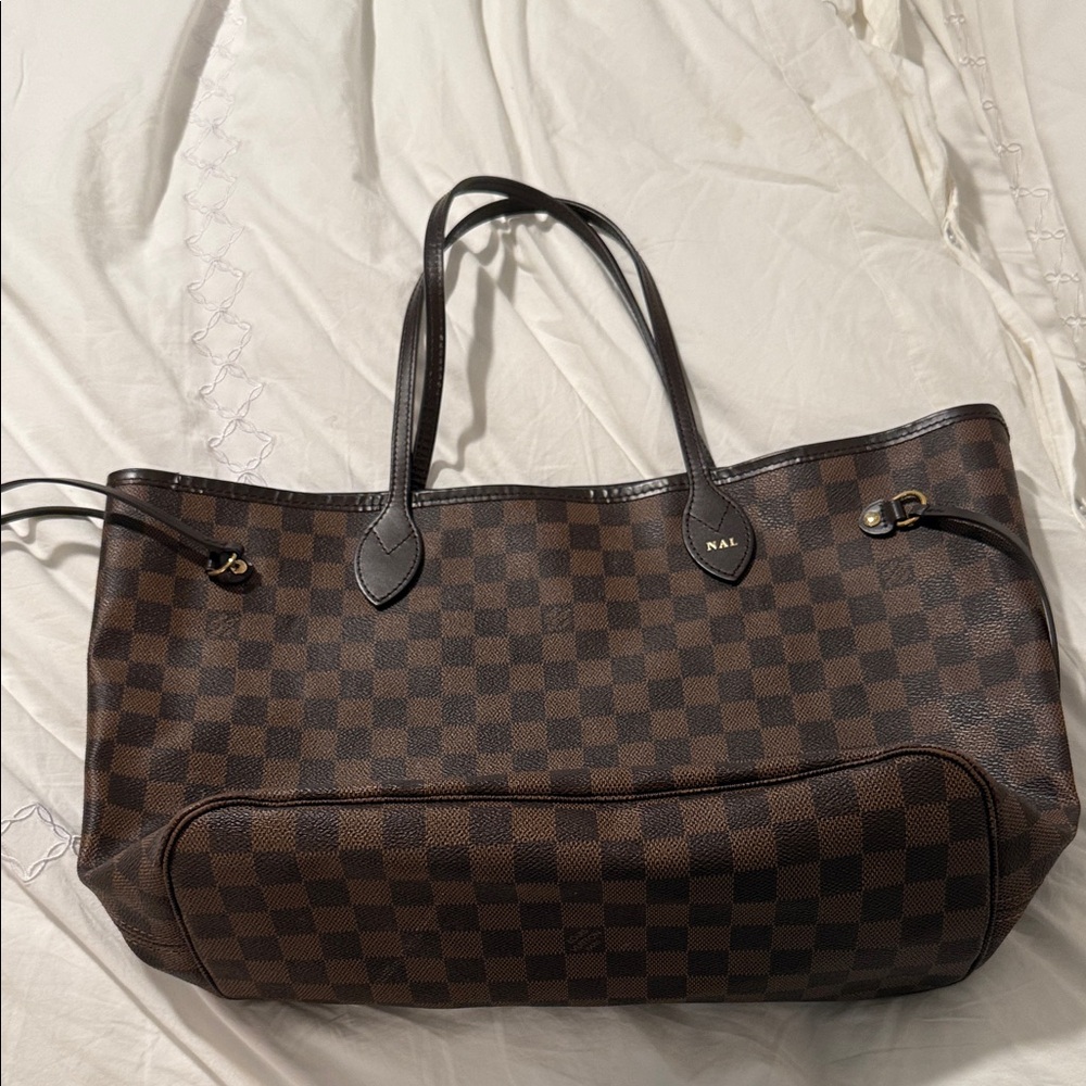Louis Vuitton Brown Checkered Hobo Bag
